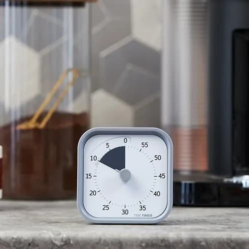 Time Timer MOD 60-Minute Visual Timer, Home Edition, Pale Shale | Silent Operation, Study Tool for Homeschool and Office Use thumbnail 3