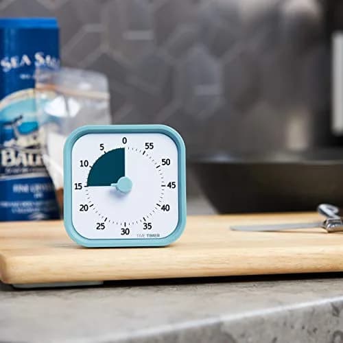 TIME TIMER Home MOD – 60-Minute Visual Timer Silent Operation for Kids & Adults, Stress-Free Time Management (Lake Day Blue) thumbnail 6