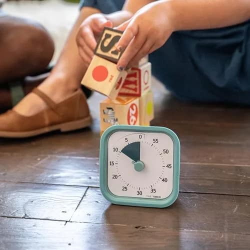 TIME TIMER Home MOD – 60-Minute Visual Timer Silent Operation for Kids & Adults, Stress-Free Time Management (Lake Day Blue) thumbnail 2