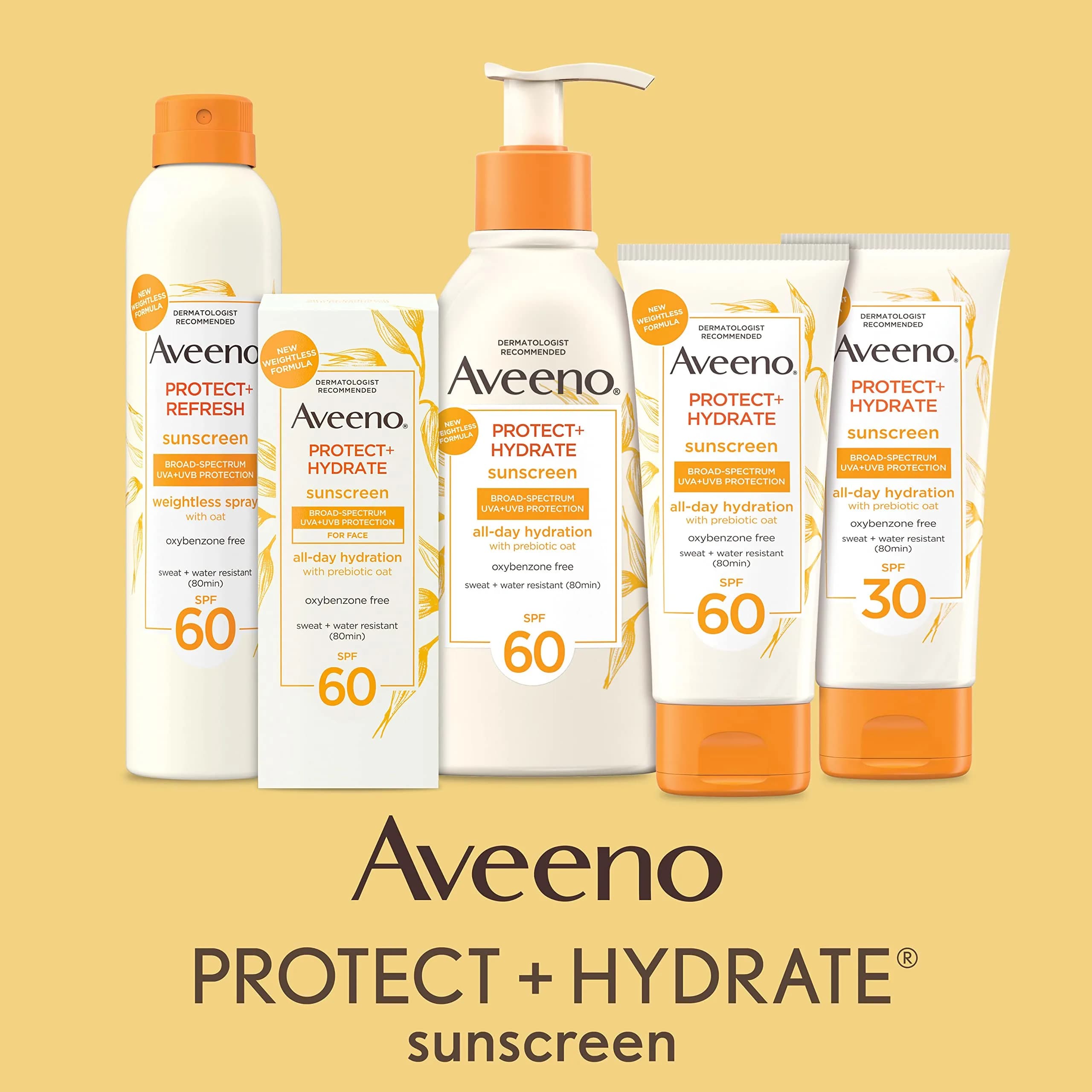 Aveeno Protect + Hydrate SPF 30 Sunscreen Lotion 89ml (3.0 Fl Oz) | Broad Spectrum Sun Protection for Full Body, Prebiotic Oat, Weightless, Sweat & Water-Resistant, Oxybenzone-Free - view 4
