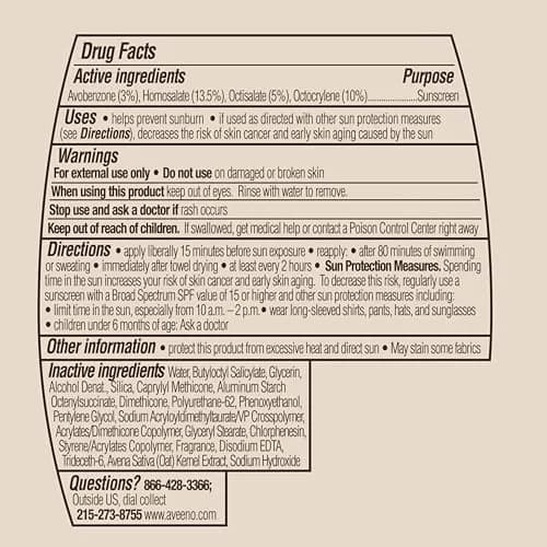 Aveeno Protect + Hydrate Sunscreen Lotion with Prebiotic Oat, SPF 60 Broad Spectrum Sunscreen 88ml (3 Fl Oz) | Water & Sweat Resistant for Sensitive Skin thumbnail 8