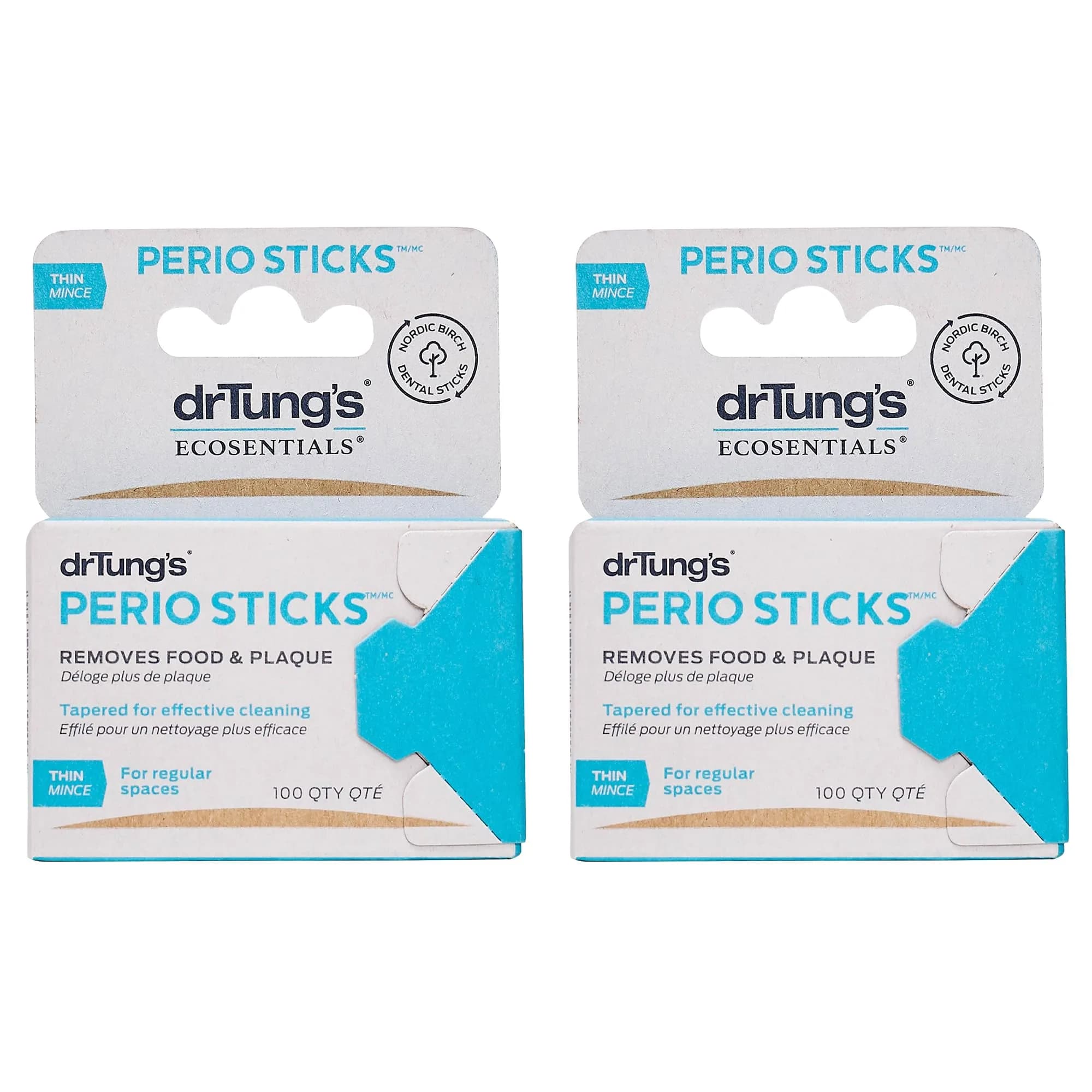 drTung's Perio Sticks Dental Floss Picks - Thin, 200 Count (Pack of 2) | Dentist-Recommended for Gum Health — Thin