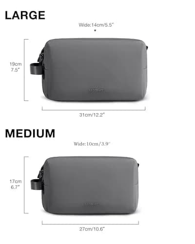 BAGSMART Toiletry Bag for Men, Travel Organizer, Water-resistant, Grey-medium | Spacious & Multi-functional thumbnail 7