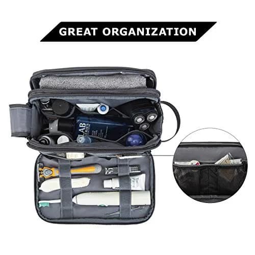 BAGSMART Toiletry Bag for Men, Travel Organizer, Water-resistant, Grey-medium | Spacious & Multi-functional thumbnail 3