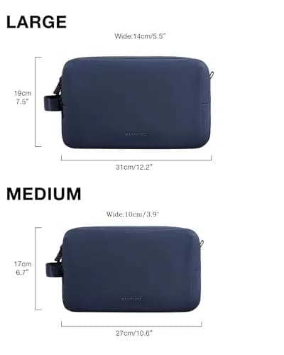BAGSMART Toiletry Bag for Men, Travel Organizer, Water-Resistant, Navy Blue, Medium | Spacious & Multi-Functional thumbnail 7