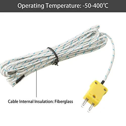 Weewooday K Type Thermocouple Probe 3m | Fast Response, Universal Compatibility thumbnail 6