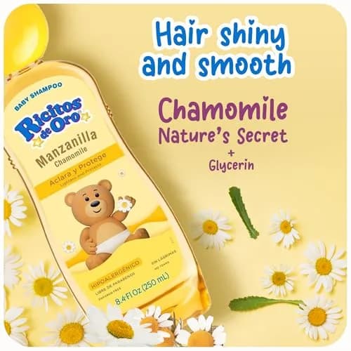 Ricitos de Oro Baby Shampoo | Chamomile | 8.4 fl oz | 3-Pack | Tear-Free & Gentle for Newborns thumbnail 4