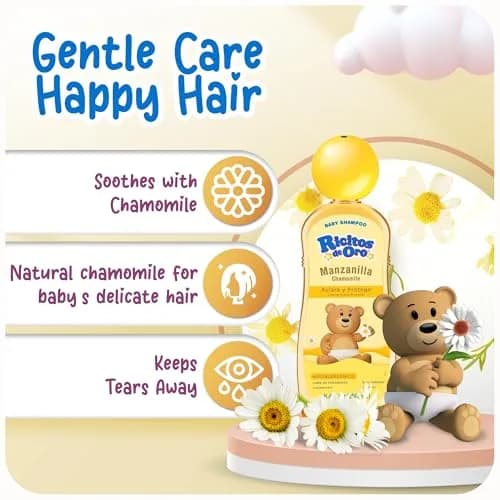 Ricitos de Oro Baby Shampoo | Chamomile | 8.4 fl oz | 3-Pack | Tear-Free & Gentle for Newborns thumbnail 3