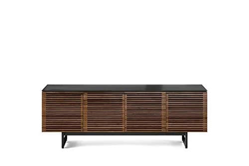 BDI Corridor 8179 Quad-Width Tall Media Cabinet, Natural Walnut | Modern TV Stand with Cable Management & Soft Glass Top thumbnail 1