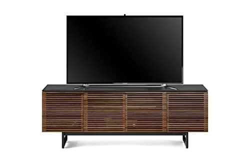 BDI Corridor 8179 Quad-Width Tall Media Cabinet, Natural Walnut | Modern TV Stand with Cable Management & Soft Glass Top thumbnail 3