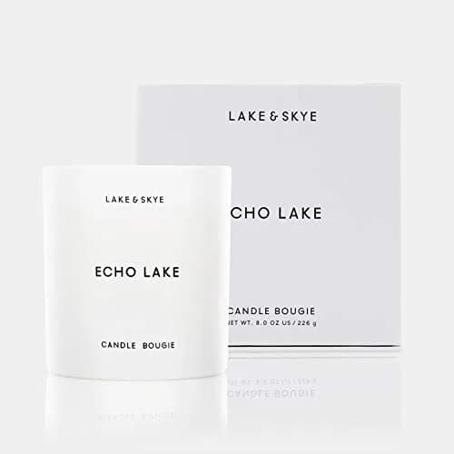 Lake & Skye Echo Lake Candle - Vegan Soy, Floral & Woody, 8 oz | 50 Hour Burn Time thumbnail 1