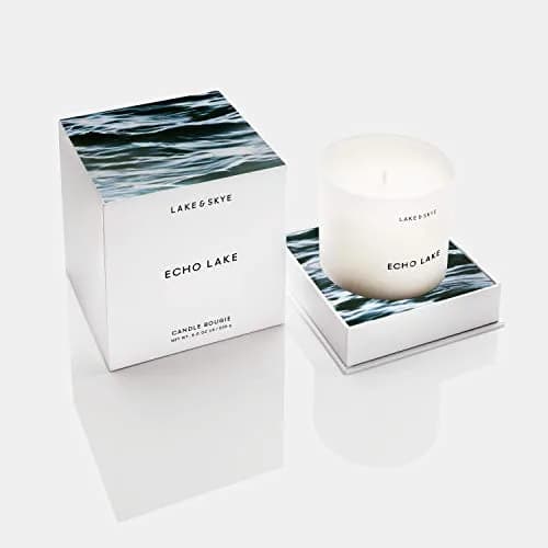Lake & Skye Echo Lake Candle - Vegan Soy, Floral & Woody, 8 oz | 50 Hour Burn Time thumbnail 5