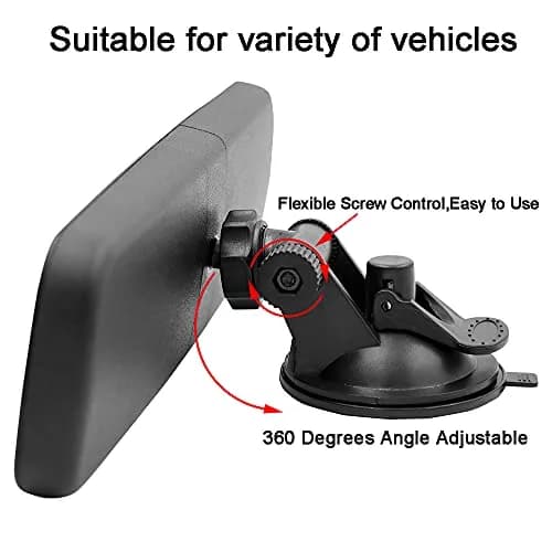 LECAMEBOR Rear View Mirror, Universal Thickened Anti-glare HD Car Interior Mirror | 24.5 x 7 CM, Plain HD, Wide View thumbnail 5