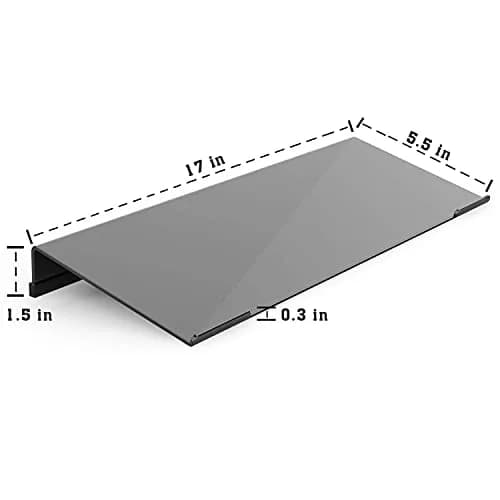 KOTEMON Acrylic Tilted Computer Keyboard Stand for Ergonomic Typing, 17"x5.5"x1.5" Black | Non-Slip, Ergonomic Design thumbnail 5