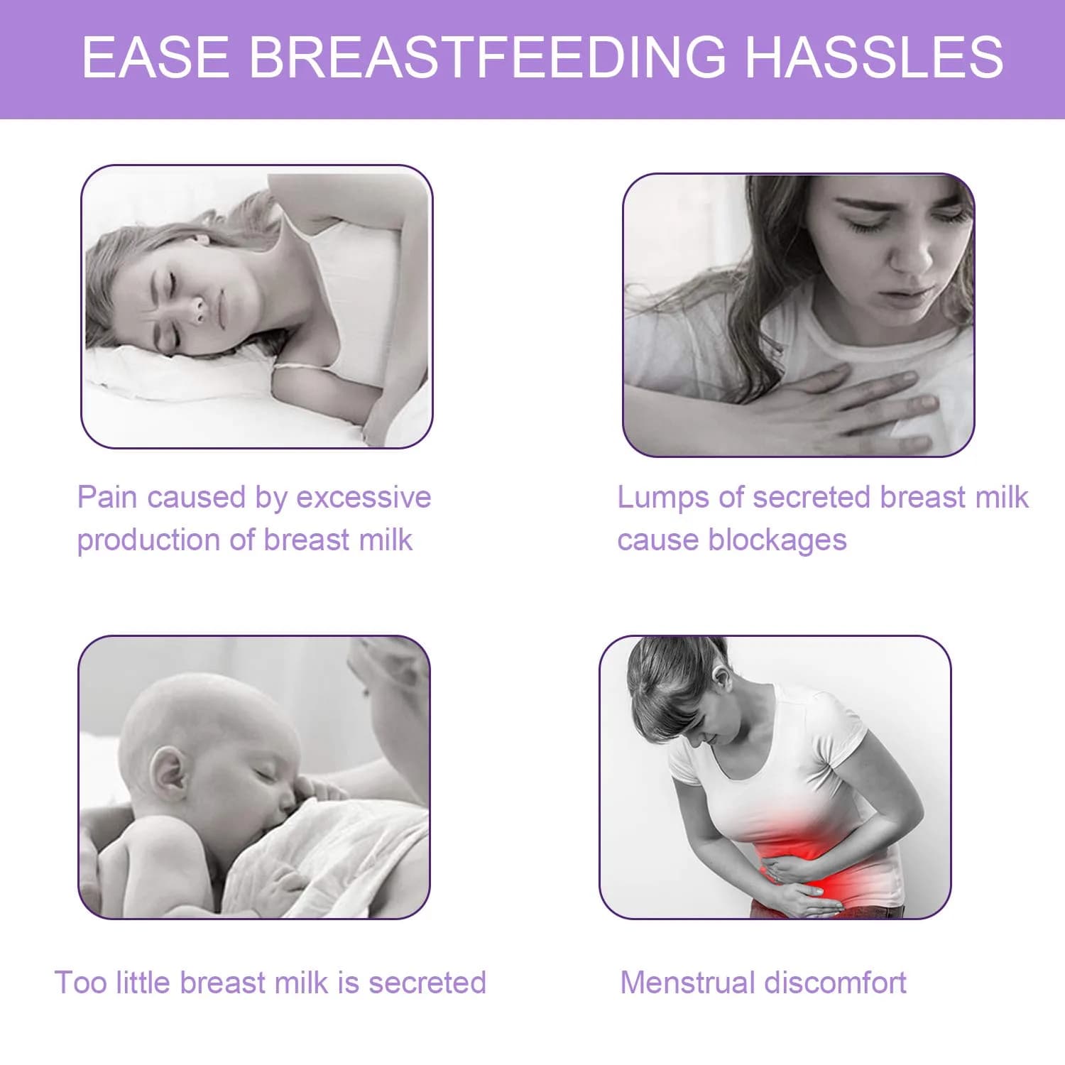 Gbrand Breast Therapy Pads, Hot Cold Breastfeeding Gel Pads 17cm (6.7 inches) | Reusable Cold & Hot Compress for Postpartum Recovery - view 6