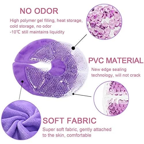 Gbrand Breast Therapy Pads, Hot Cold Breastfeeding Gel Pads 17cm (6.7 inches) | Reusable Cold & Hot Compress for Postpartum Recovery thumbnail 3