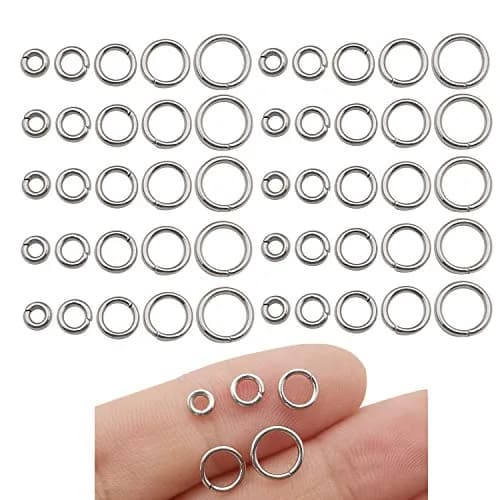 WOCRAFT Stainless Steel Jump Rings 1000 Pcs Mix 4mm-8mm | Jewelry Making Findings thumbnail 1