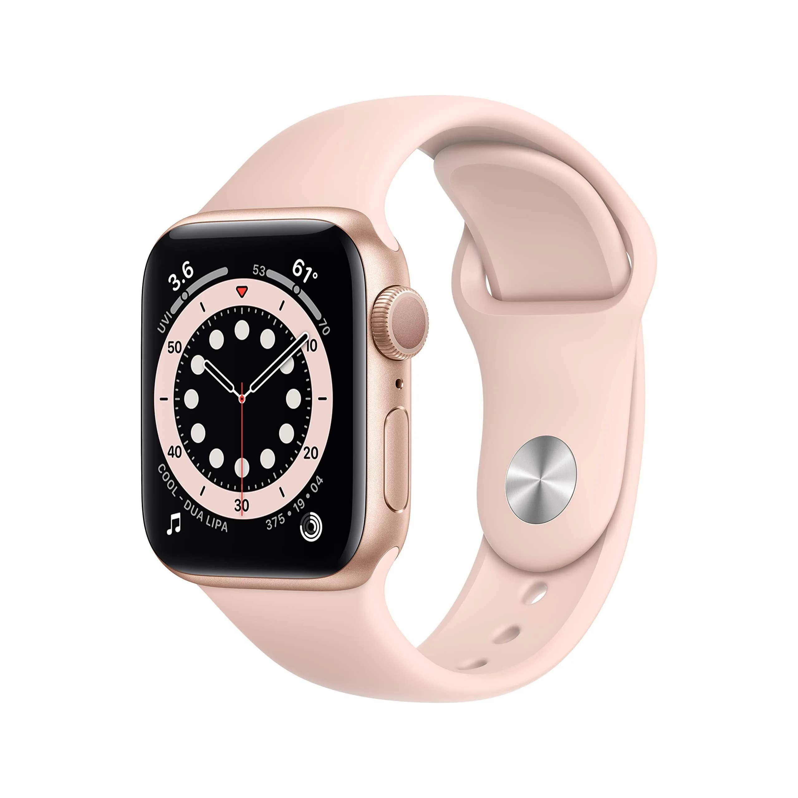 Apple Watch Series 6 GPS 40mm Gold Aluminum Case Pink Sand Sport Band | Always-On Retina Display