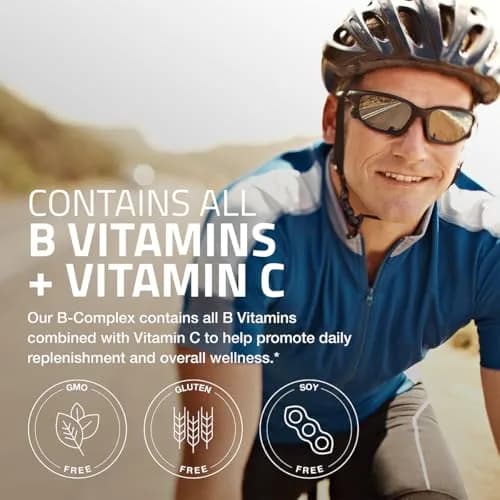 Bronson Vitamin B Complex with Vitamin C Vegetarian Capsules, 250 Count | Supports Energy & Immunity thumbnail 4