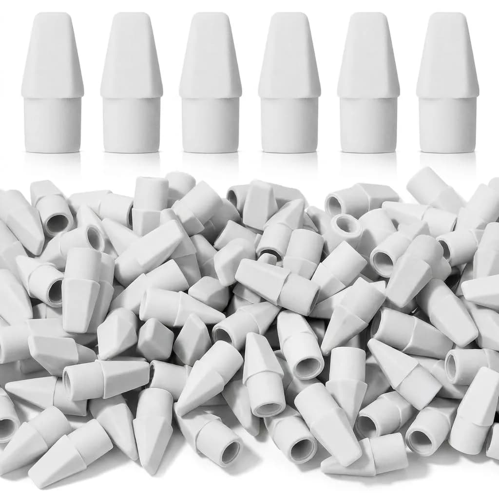 Mr. Pen White Pencil Top Erasers 120 pcs | Bulk Pack Eraser for Students & Office - main product image