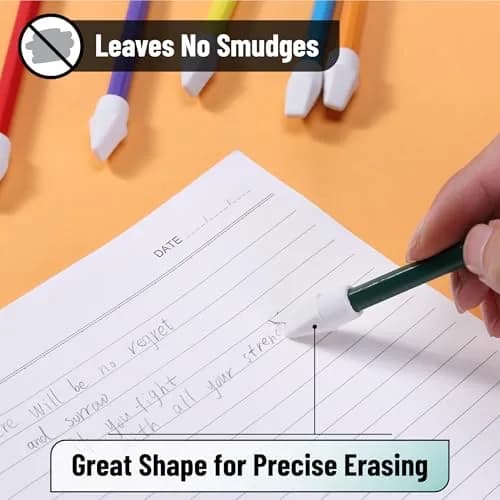 Mr. Pen White Pencil Top Erasers 120 pcs | Bulk Pack Eraser for Students & Office thumbnail 4