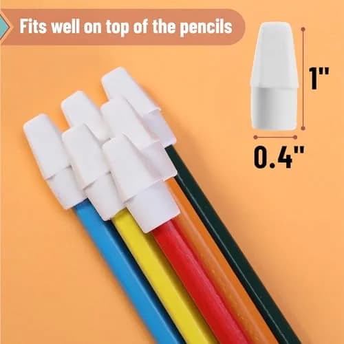 Mr. Pen White Pencil Top Erasers 120 pcs | Bulk Pack Eraser for Students & Office thumbnail 3