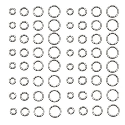 WOCRAFT Stainless Steel Jump Rings Mix Sizes | 1200 Pcs Connector Rings for Jewelry Making thumbnail 1