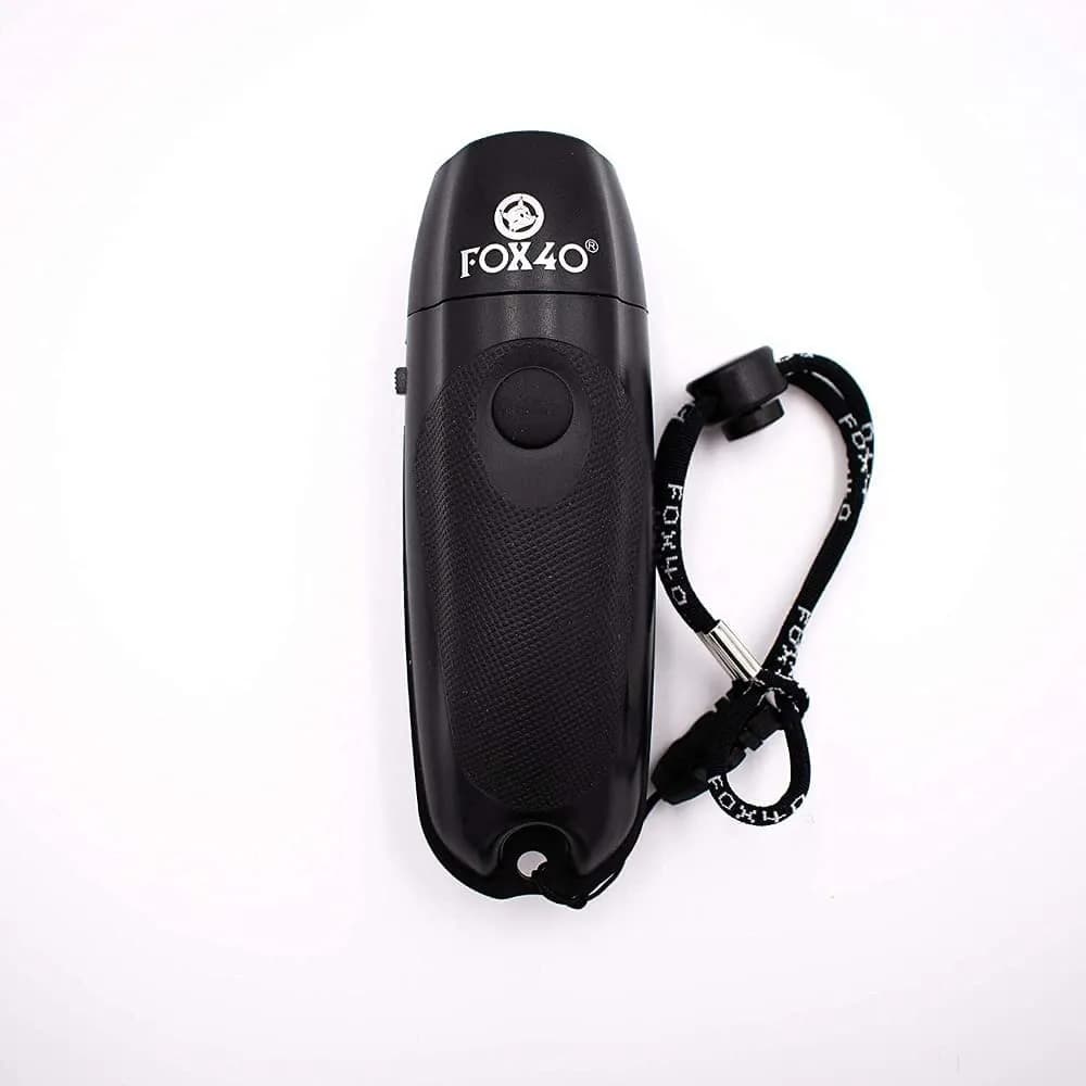 Fox 40 Electronic Whistle Black | Loud 125db Sound with 3 Tones & 9V Battery - main product image