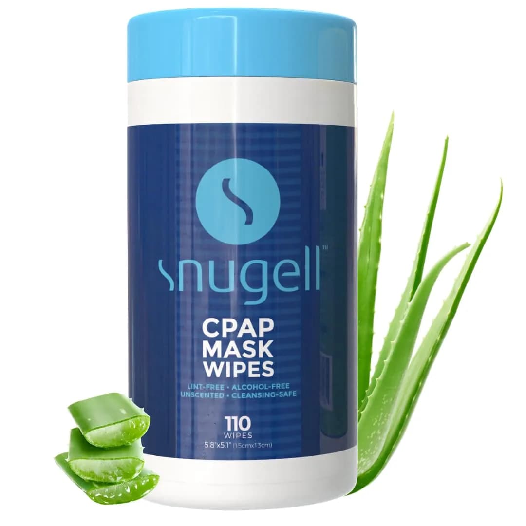 Snugell Unscented CPAP Mask Wipes 110 Count | Gentle, Alcohol-Free Cleaning for CPAP Masks, Tubes & Devices - main product image
