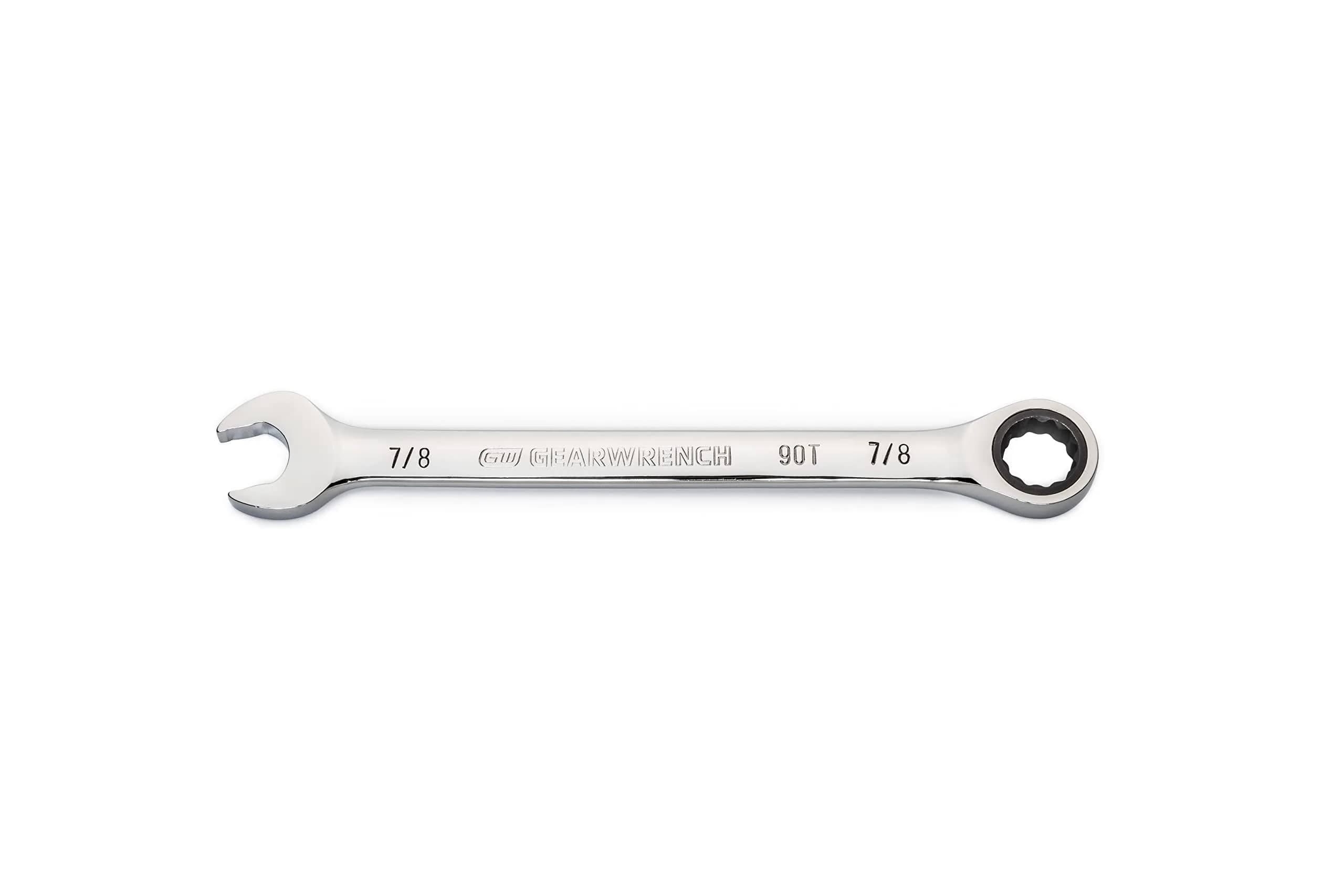 GEARWRENCH 7/8" 90T 12 Point Ratcheting Combination Wrench | 22.2 mm (7/8") | Tight Spaces & Leverage