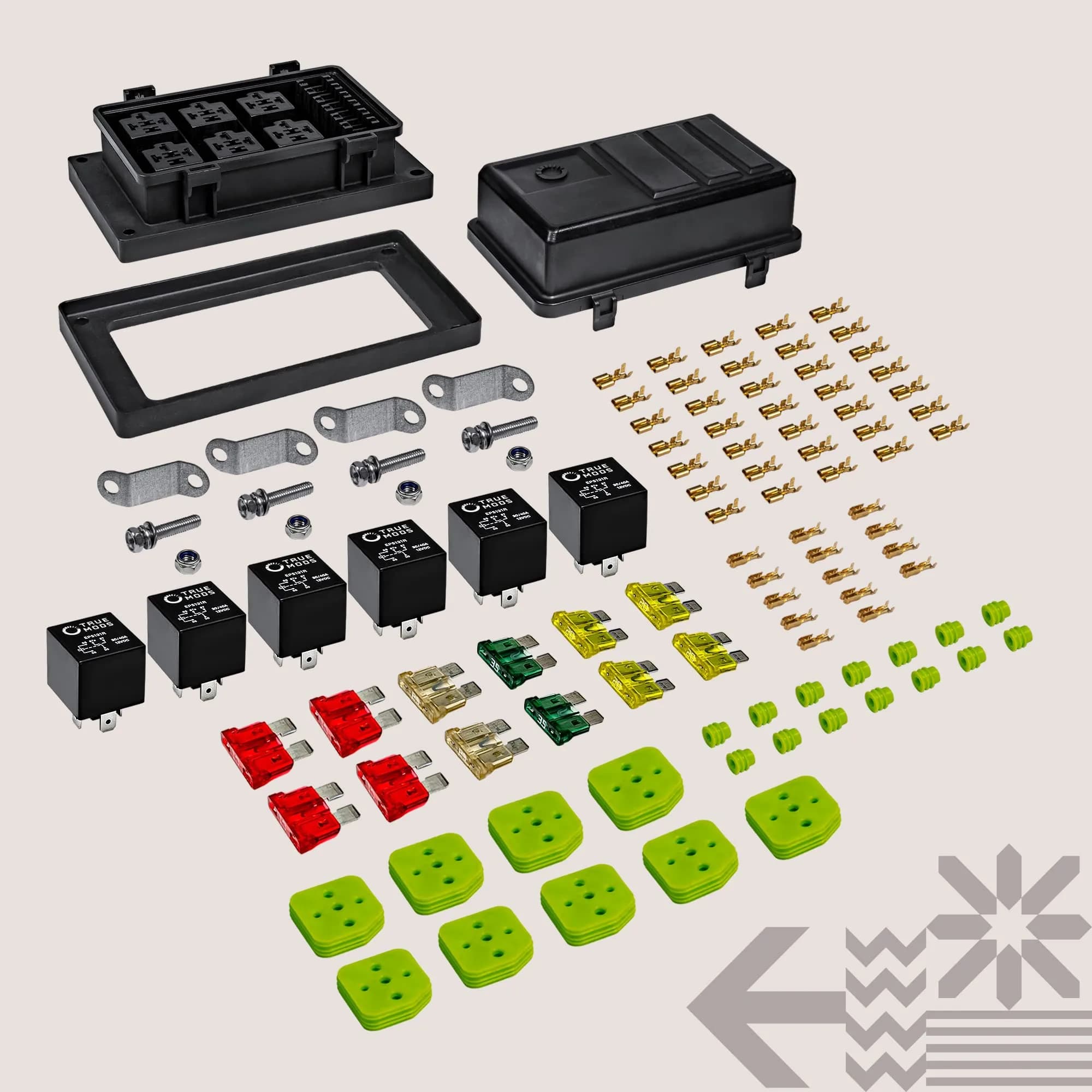 True MODS 12V Automotive Waterproof Fuse Relay Box Kit with 6 Relays & 10 Fuses | Organizes & Protects 6 Circuits - view 8