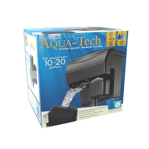 Aqua-Tech Ultra Quiet Power Filter for Aquariums 10-20 Gallon | 125 GPH, Low Noise, Biological & Carbon Filtration thumbnail 2