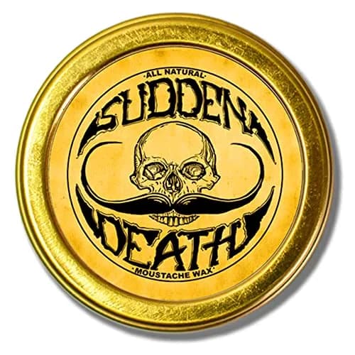 THE VINTAGE GROOMING CO. Sudden Death Mustache Wax Strong Hold 1 oz (28.35 g) | Tames Unruly Whiskers All Day thumbnail 1