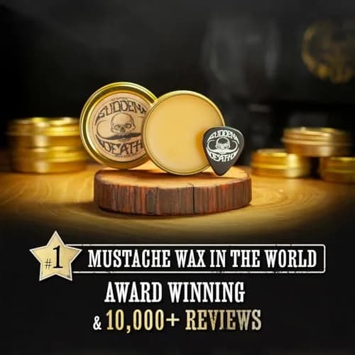 THE VINTAGE GROOMING CO. Sudden Death Mustache Wax Strong Hold 1 oz (28.35 g) | Tames Unruly Whiskers All Day thumbnail 5