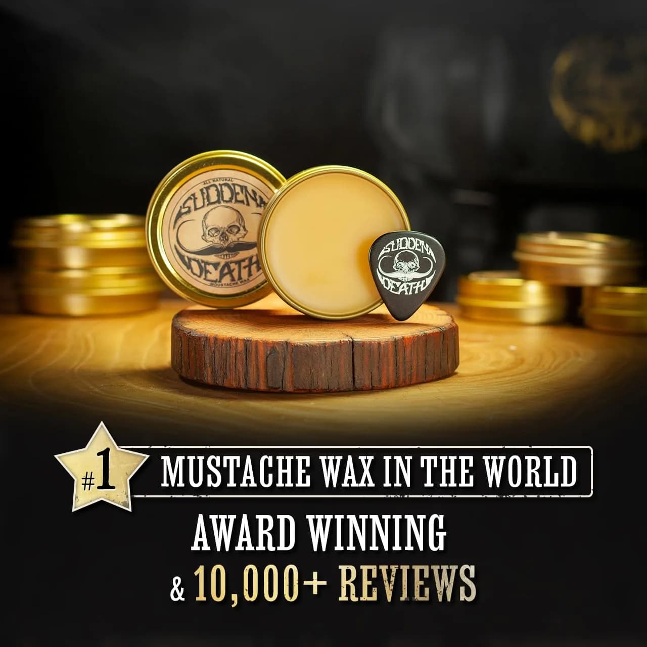 THE VINTAGE GROOMING CO. Sudden Death Mustache Wax Strong Hold 1 oz (28.35 g) | Tames Unruly Whiskers All Day - view 5