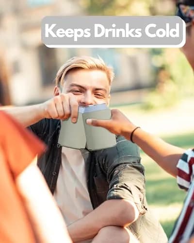 PartyPrints Grey Sandstone Blank Can Cooler Sleeves 100-Pack | Customizable Foam Insulated Drink Holder for 12oz/16oz Cans thumbnail 5