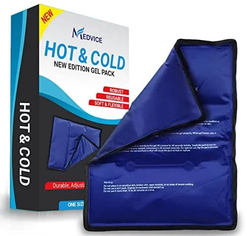 MEDVICE Large Hot & Cold Ice Pack 11.5 x 14.25 Inch (30cm x 36cm) | Flexible Gel Pack for Injuries & Pain Relief thumbnail 1