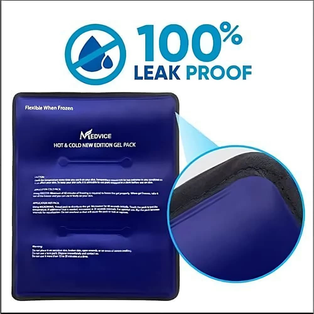 MEDVICE Large Hot & Cold Ice Pack 11.5 x 14.25 Inch (30cm x 36cm) | Flexible Gel Pack for Injuries & Pain Relief - view 8