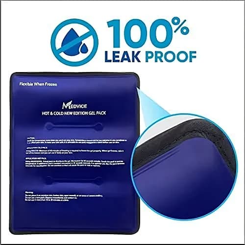 MEDVICE Large Hot & Cold Ice Pack 11.5 x 14.25 Inch (30cm x 36cm) | Flexible Gel Pack for Injuries & Pain Relief thumbnail 8