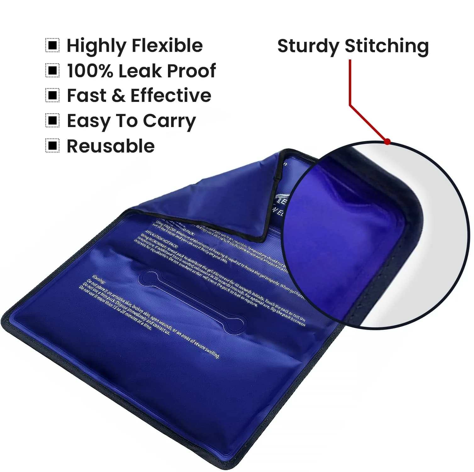 MEDVICE Large Hot & Cold Ice Pack 11.5 x 14.25 Inch (30cm x 36cm) | Flexible Gel Pack for Injuries & Pain Relief - view 4