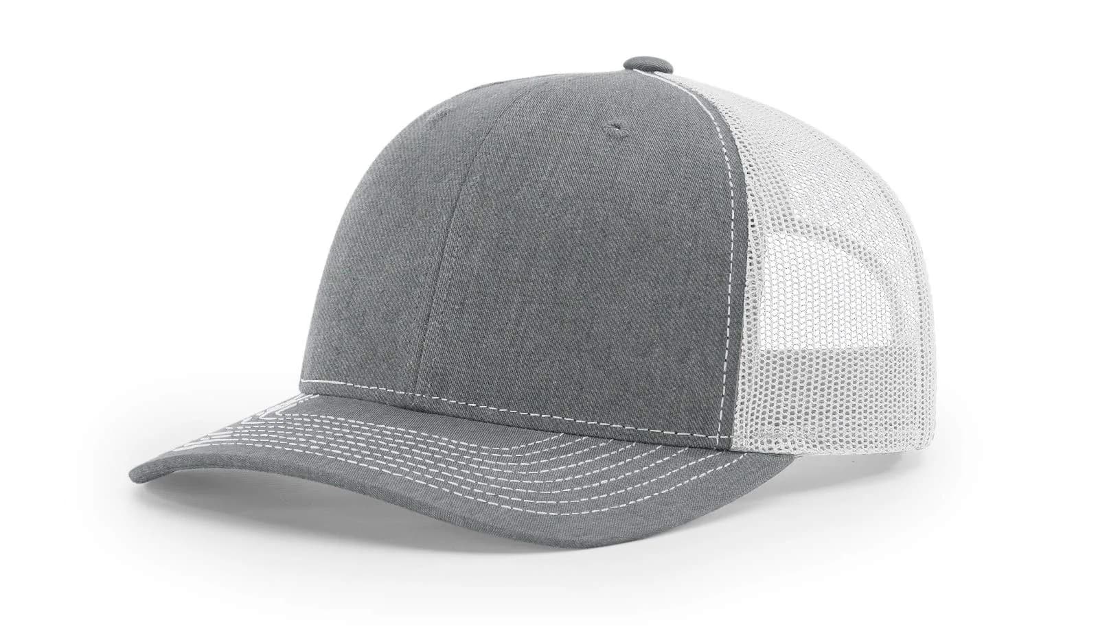 Richardson 112 Trucker Baseball Cap - Heather Grey/Light Grey, One Size - main product image