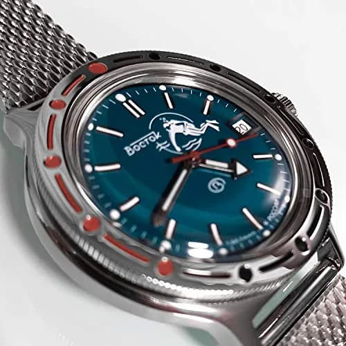 VOSTOK Amphibia 420059 Diver Watch 40mm Stainless Steel | Water-Resistant 200m thumbnail 3