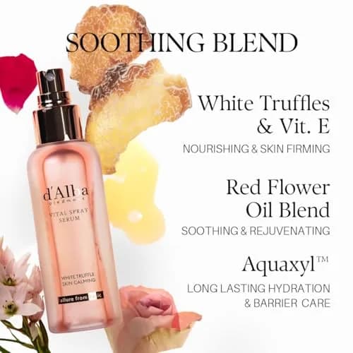 d'alba Piedmont White Truffle Vital Spray Serum 100ml (3.38 fl oz) | Calming & Hydrating Mist for Sensitive Skin thumbnail 6