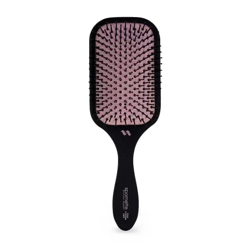 SPORNETTE Pink Ion Fusion Paddle Hair Brush, Ionic Nylon Bristles - For Detangling, Straightening & Smoothing, Medium to Long Hair - All Hair Types For Men, Women and Children thumbnail 1