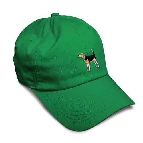 Speedy Pros Soft Baseball Hat Embroidered Dad Hat Beagle A Embroidery Men & Ladies Baseball Cap Cotton Kelly Green Design Only thumbnail 1