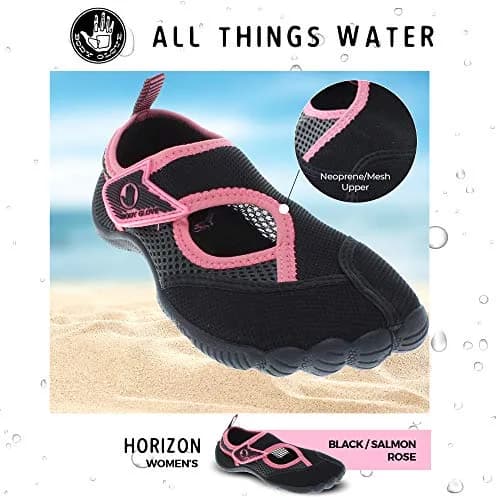Body Glove Water Shoes for Women, Black/Salmon Rose | Quick-Dry, Breathable & Stylish Water Footwear thumbnail 3