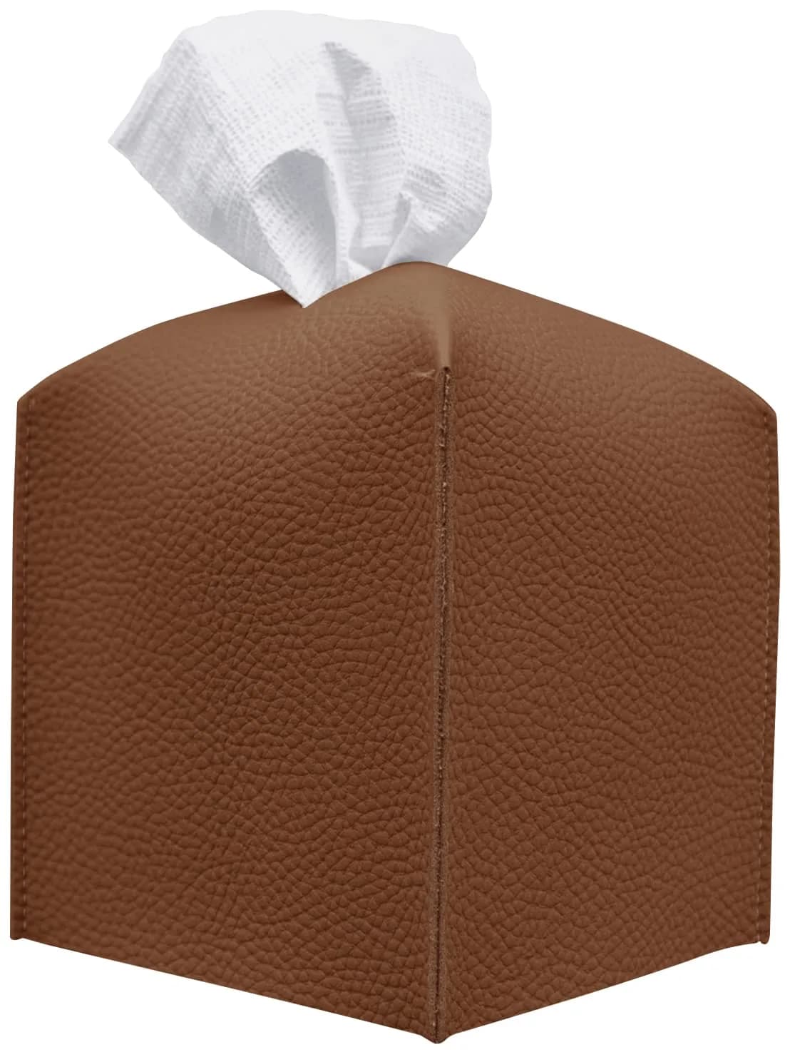 Carrotez Modern PU Leather Square Tissue Box Cover 13cm (5"X5"X5") | Stylish Organizer for Home & Office - main product image
