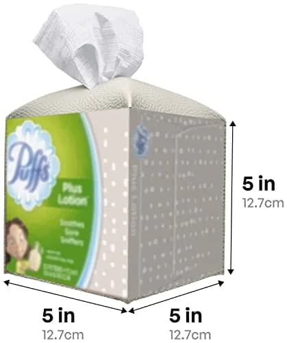 Carrotez PU Leather Square Tissue Box Cover Holder - Pastel Grey | Fits Standard Boxes thumbnail 5