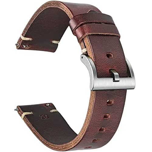 hemsut h Leather Watch Bands, Horween Leather Watch Strap for Men 18mm | Vintage Handmade thumbnail 1