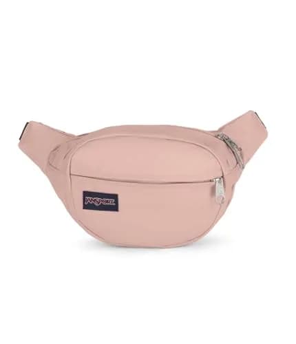 JanSport Fifth Avenue Fanny Pack Crossbody Bag for Women, Men - Stylish, Durable Waist Bag with Adjustable Belt, Main Zippered Pocket, Quick Stash, Misty Rose thumbnail 1